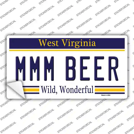 MMM Beer West Virginia Novelty Sticker Decal