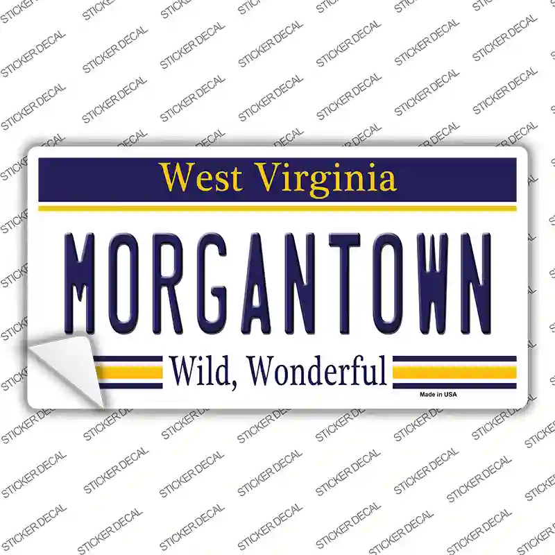 Morgantown West Virginia Novelty Sticker Decal