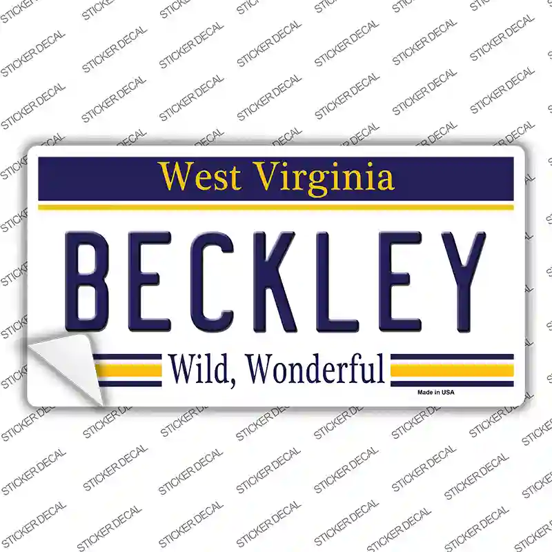 Beckley West Virginia Novelty Sticker Decal