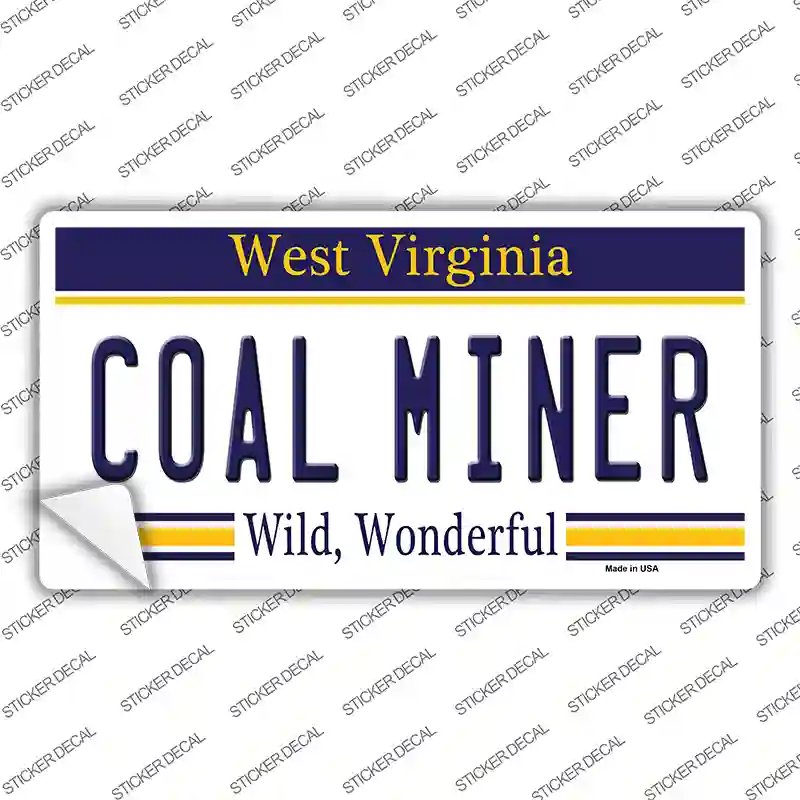 Coal Miner West Virginia Novelty Sticker Decal