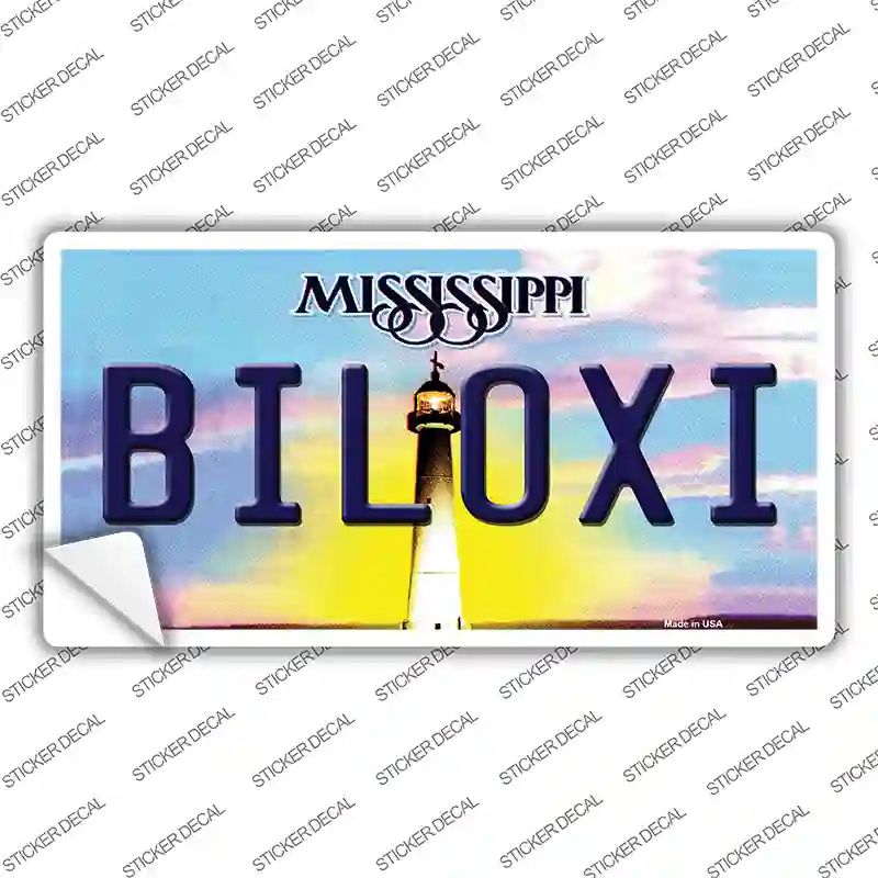 Biloxi Mississippi Novelty Sticker Decal
