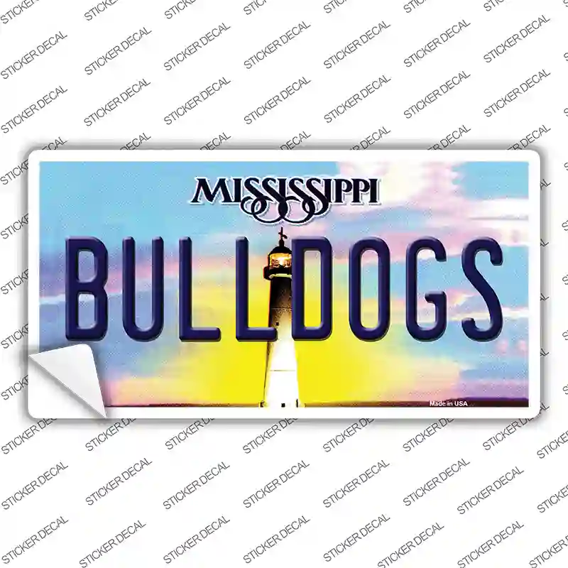 Bulldogs Mississippi Novelty Sticker Decal