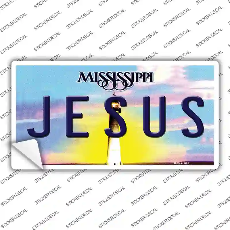 Jesus Mississippi Novelty Sticker Decal