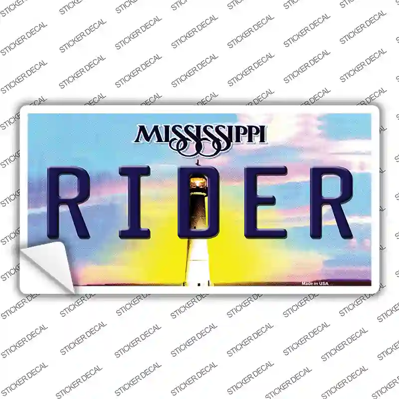 Rider Mississippi Novelty Sticker Decal