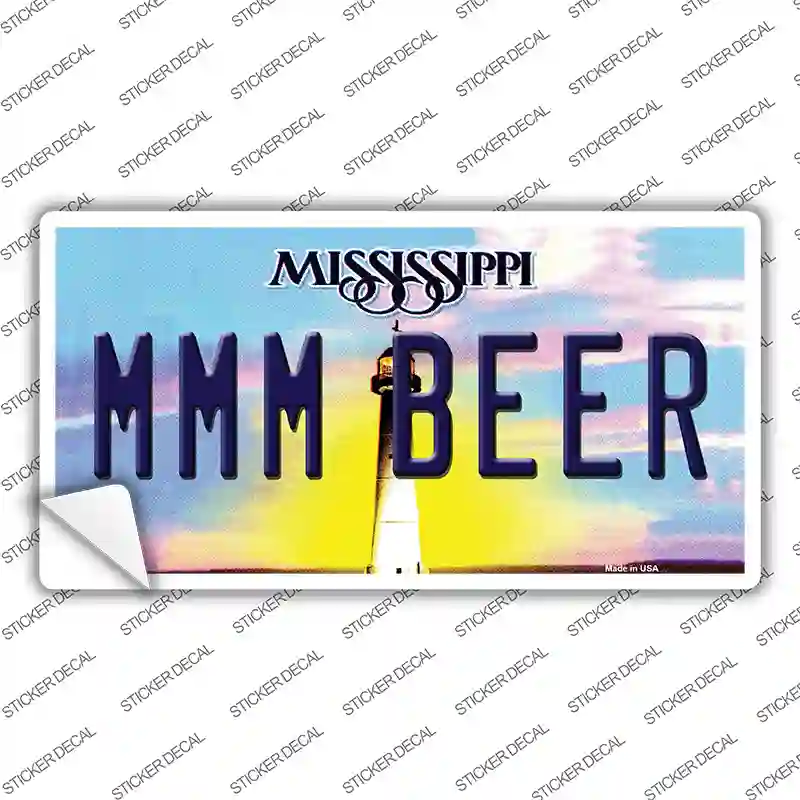 MMM Beer Mississippi Novelty Sticker Decal