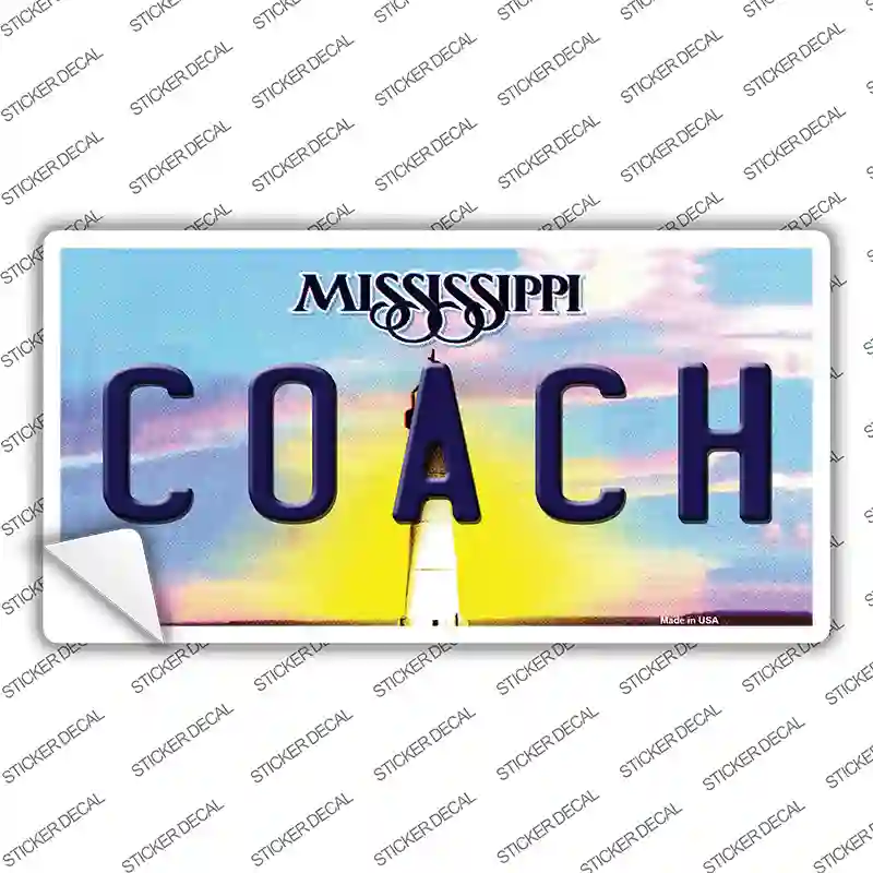 Coach Mississippi Novelty Sticker Decal