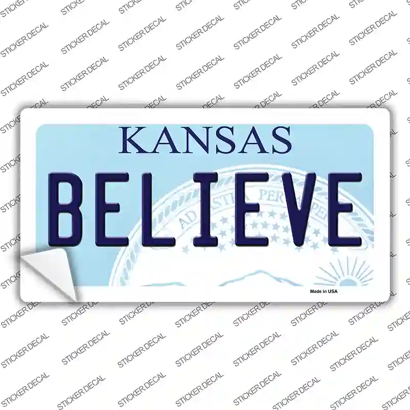 Believe Kansas Novelty Sticker Decal