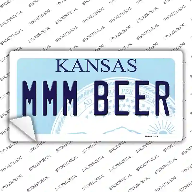 MMM Beer Kansas Novelty Sticker Decal