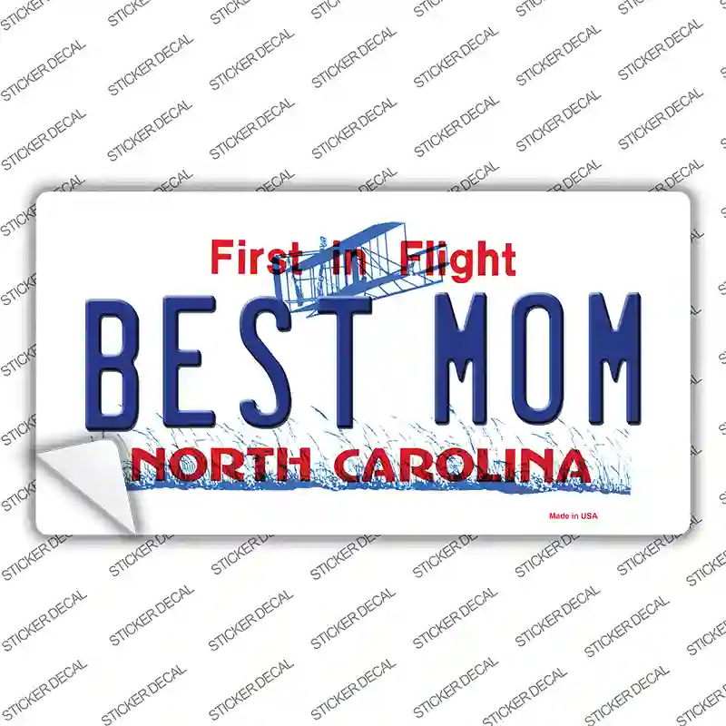 Best Mom North Carolina Novelty Sticker Decal
