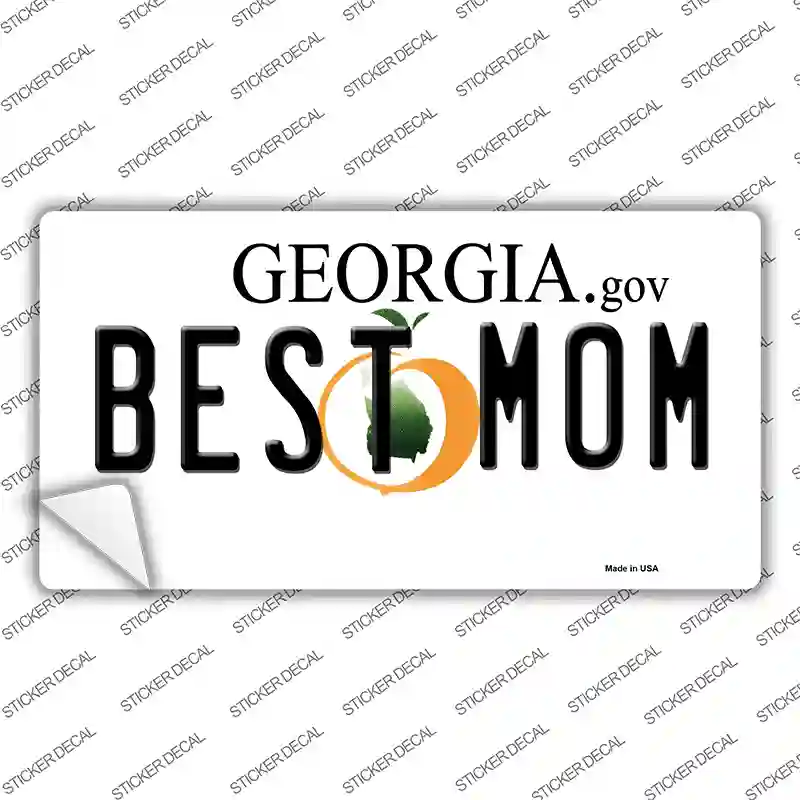 Best Mom Georgia Novelty Sticker Decal