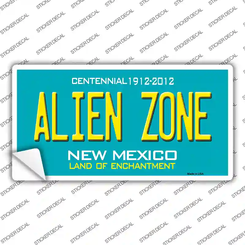 Alien Zone New Mexico State Novelty Sticker Decal