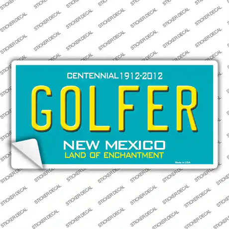Golfer New Mexico Novelty Sticker Decal