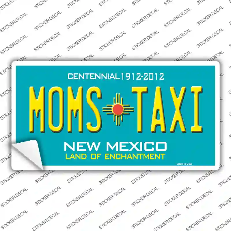 Moms Taxi New Mexico Novelty Sticker Decal