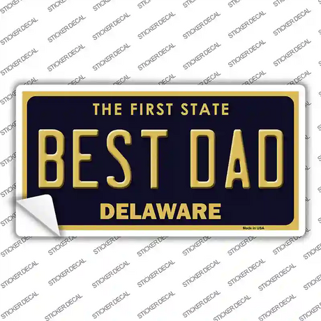 Best Dad Delaware Novelty Sticker Decal