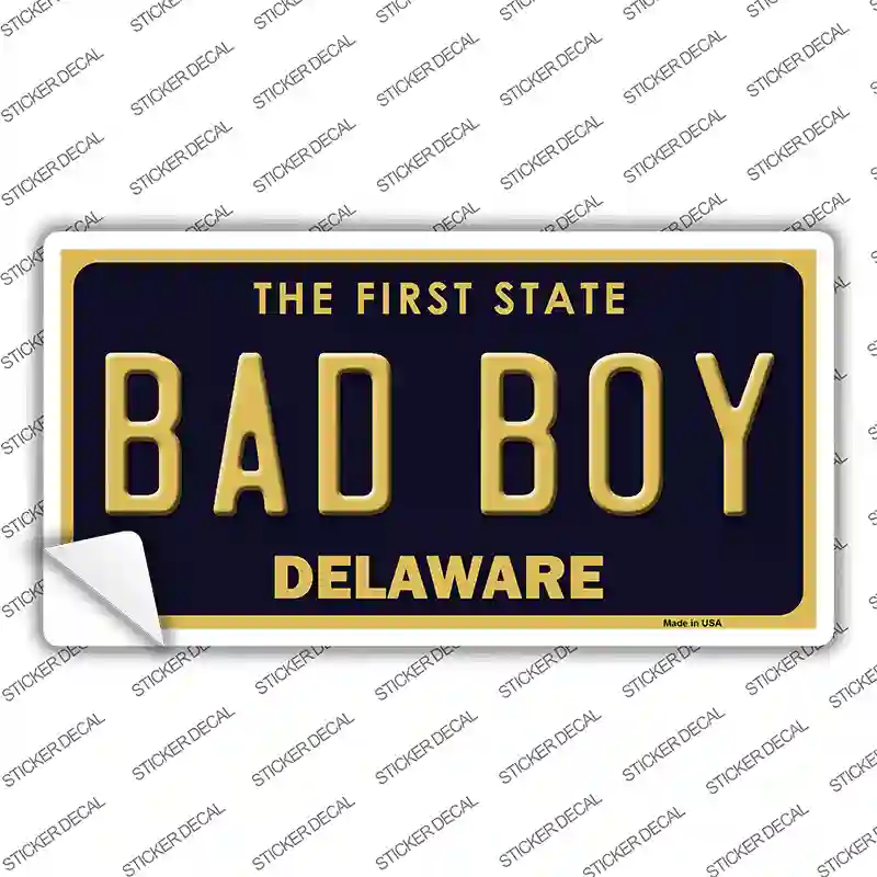 Bad Boy Delaware Novelty Sticker Decal
