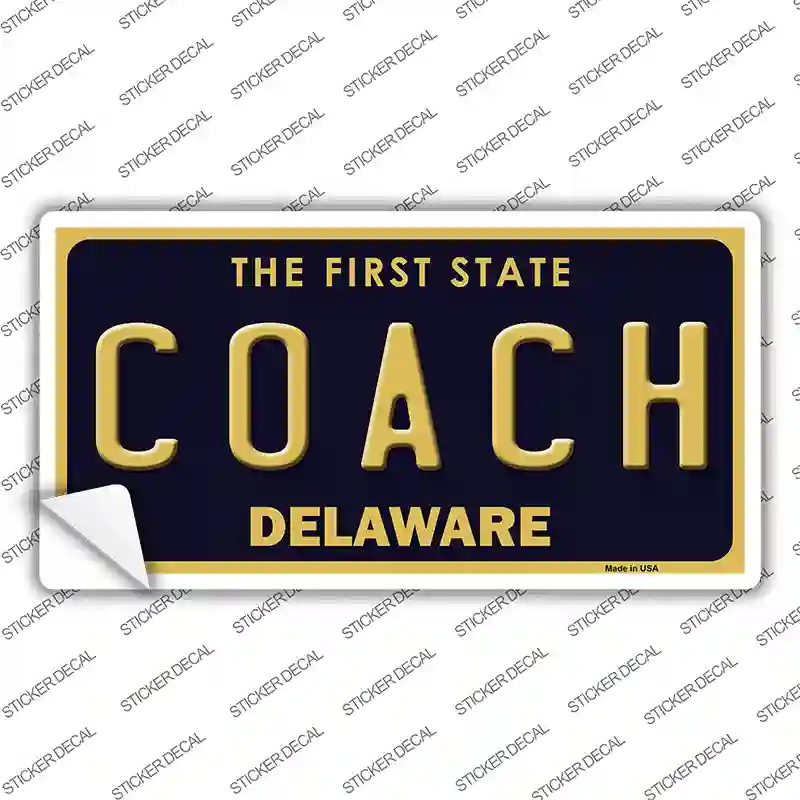 Coach Delaware Novelty Sticker Decal