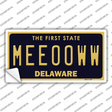 Meeooww Delaware Novelty Sticker Decal