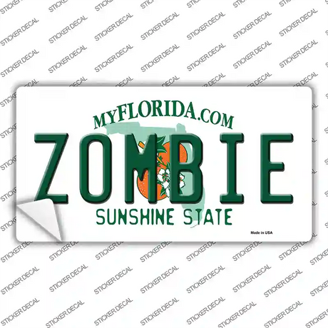 Zombie Florida Novelty Sticker Decal