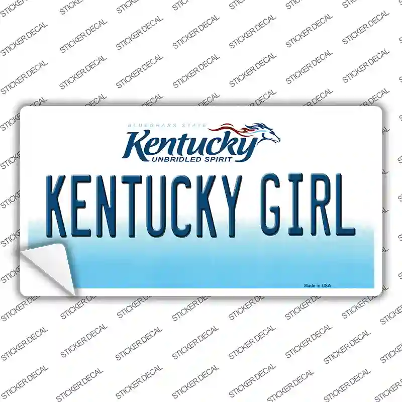 Kentucky Girl Kentucky Novelty Sticker Decal