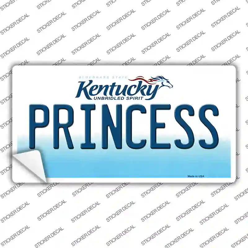 Princess Kentucky Novelty Sticker Decal