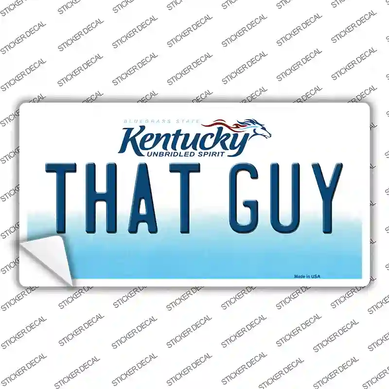 That Guy Kentucky Novelty Sticker Decal