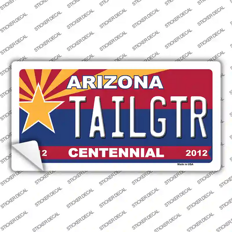 Arizona Centennial Tailgtr Novelty Sticker Decal