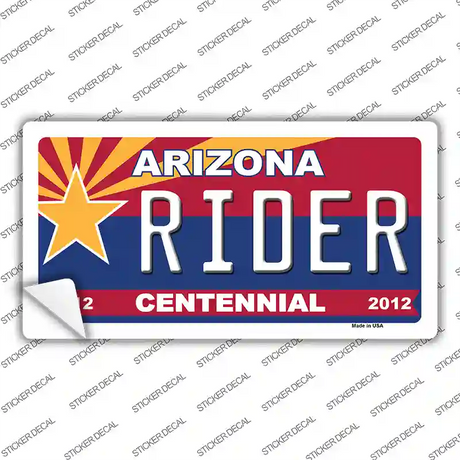 Arizona Centennial Rider Novelty Sticker Decal