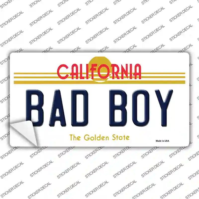 Bad Boy California Novelty Sticker Decal