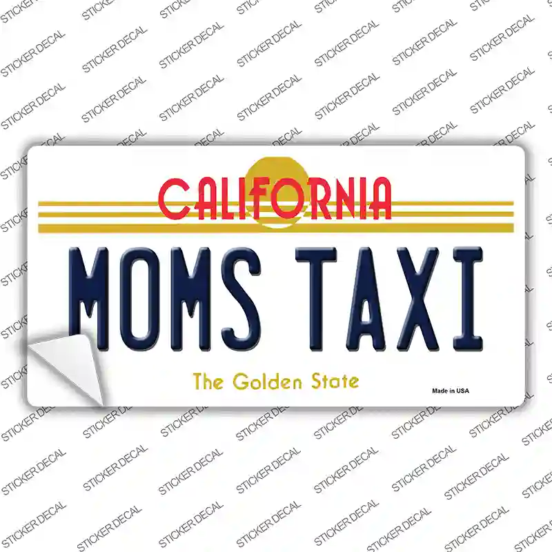 Moms Taxi California Novelty Sticker Decal