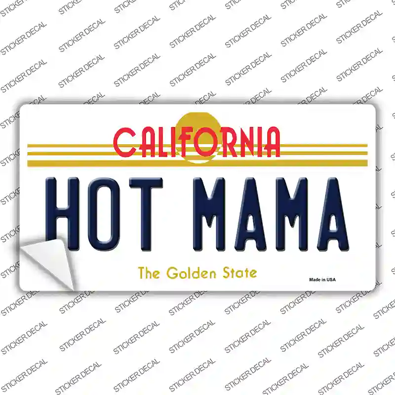 Hot Mama California Novelty Sticker Decal
