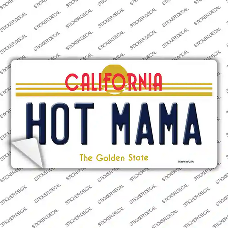 Hot Mama California Novelty Sticker Decal