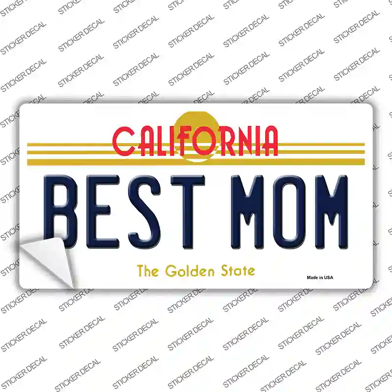 Best Mom California Novelty Sticker Decal