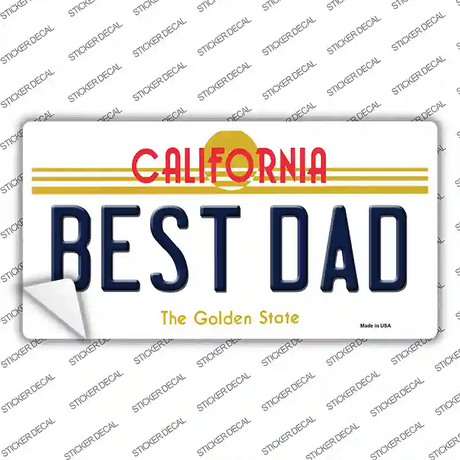 Best Dad California Novelty Sticker Decal