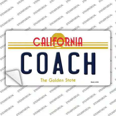 Coach California Novelty Sticker Decal