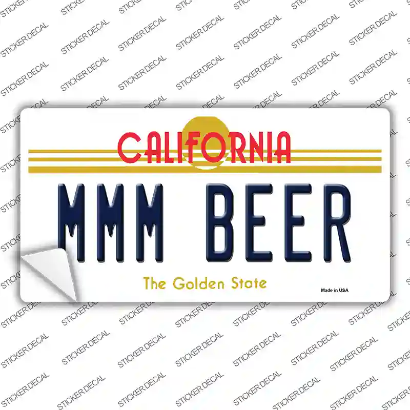 MMM Beer California Novelty Sticker Decal