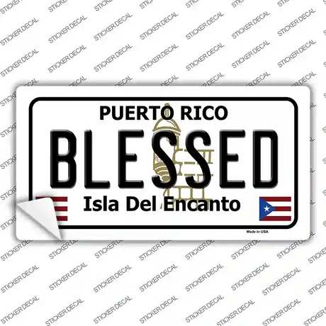 Blessed Puerto Rico Novelty Sticker Decal