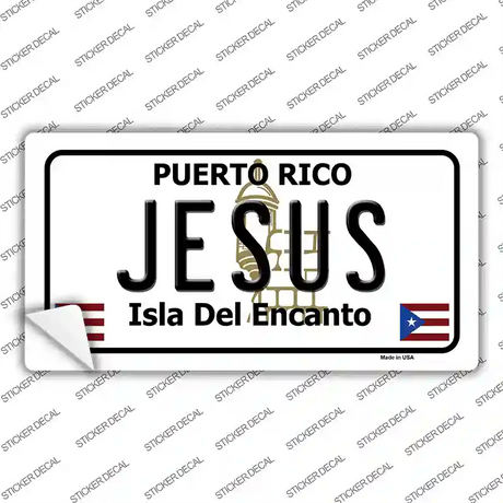 Jesus Puerto Rico Novelty Sticker Decal