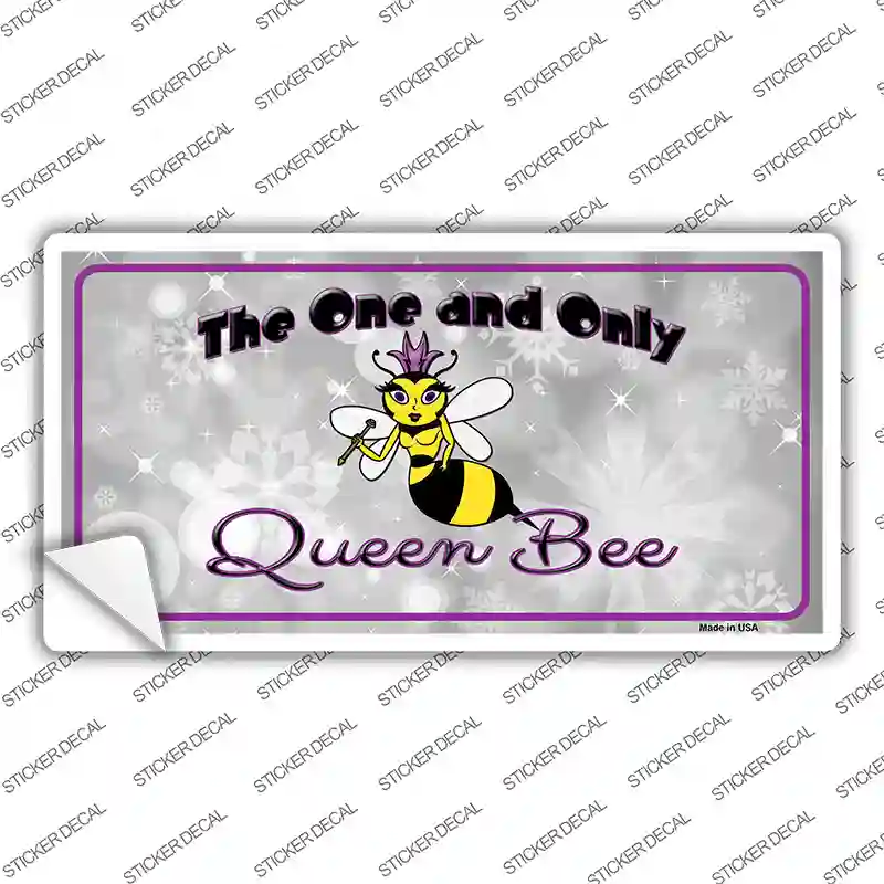 Queen Bee Purple Novelty Sticker Decal