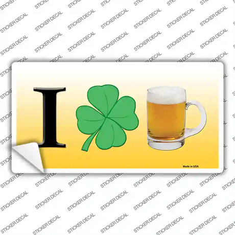 I Shamrock Beer Novelty Sticker Decal