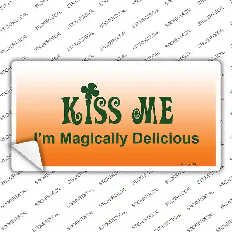 Kiss Me St Patricks Day Novelty Sticker Decal