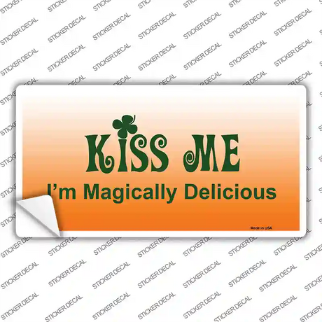 Kiss Me St Patricks Day Novelty Sticker Decal
