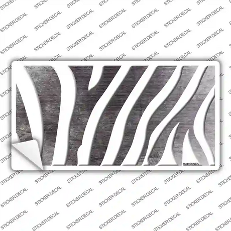 Black White Zebra Oil Rubbed Novelty Sticker Decal