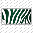 Green White Zebra Oil Rubbed Novelty Sticker Decal