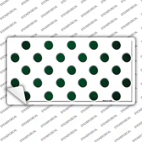 Green White Dots Oil Rubbed Novelty Sticker Decal