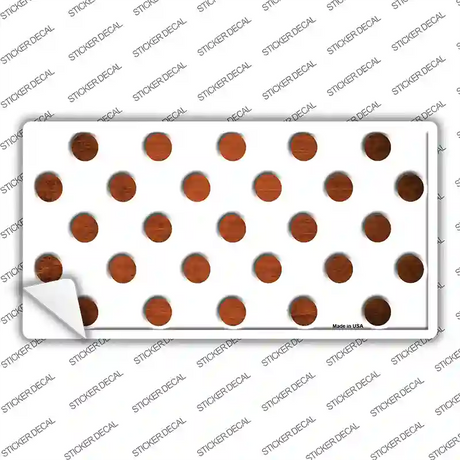 Orange White Dots Oil Rubbed Novelty Sticker Decal