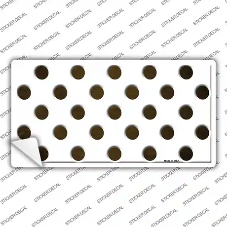 Brown White Dots Oil Rubbed Novelty Sticker Decal