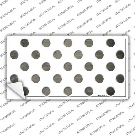 Tan White Dots Oil Rubbed Novelty Sticker Decal
