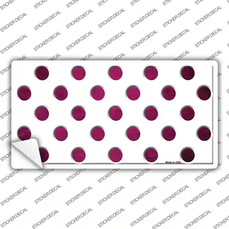 Pink White Dots Oil Rubbed Novelty Sticker Decal