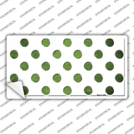 Lime Green White Dots Oil Rubbed Novelty Sticker Decal