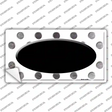 Black White Dots Oval Oil Rubbed Novelty Sticker Decal